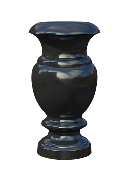 Черный гранит ваза V4 - 250*110*110