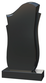 Черный гранит стела № 074 - 1000*500*50