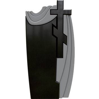 Черный гранит стела № 078 - 1200*600*80